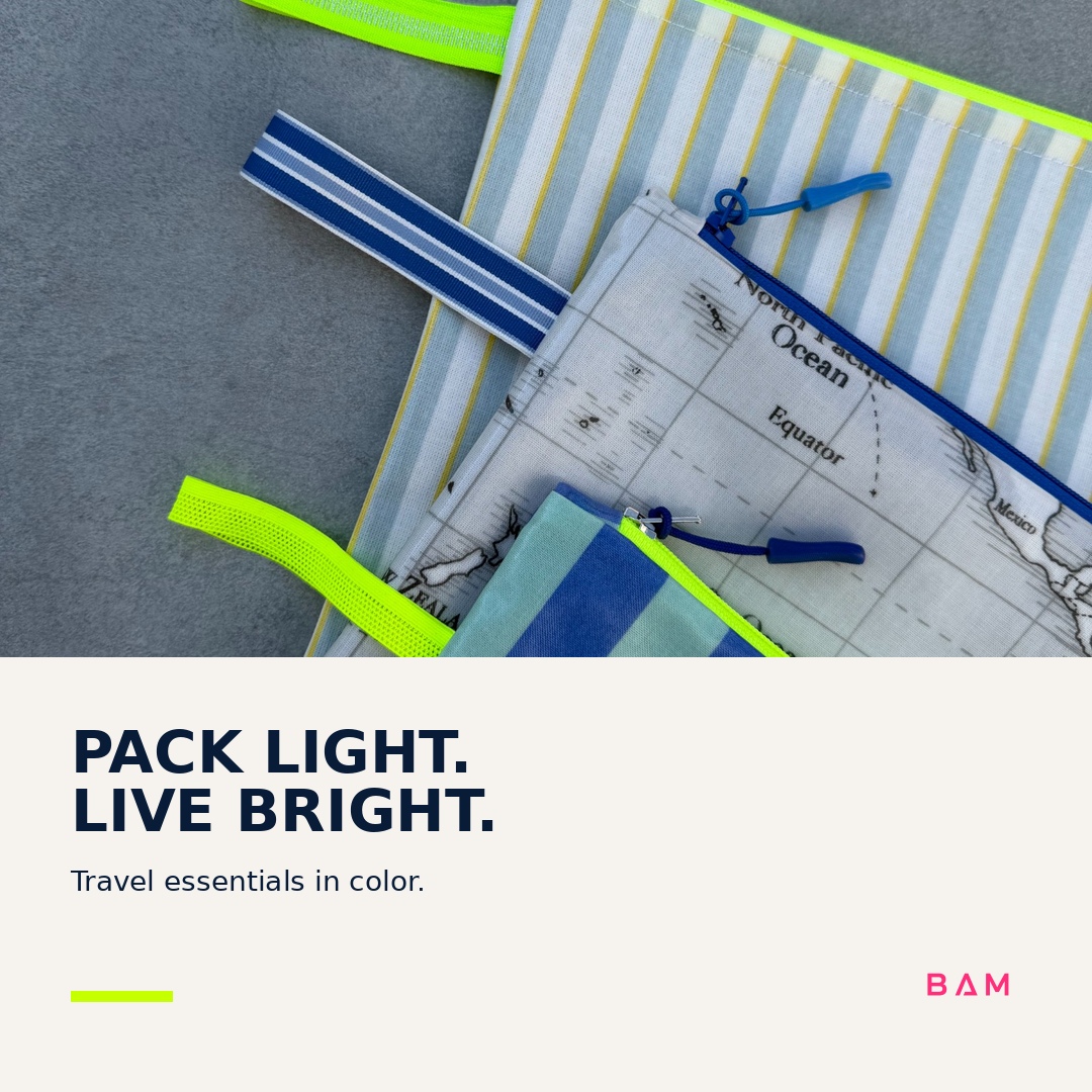 Travel pouch social post